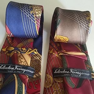 FINALPRICE🔥Bundle🌹Salvatore Ferragamo2PC tie colorful ❤️💜💛
